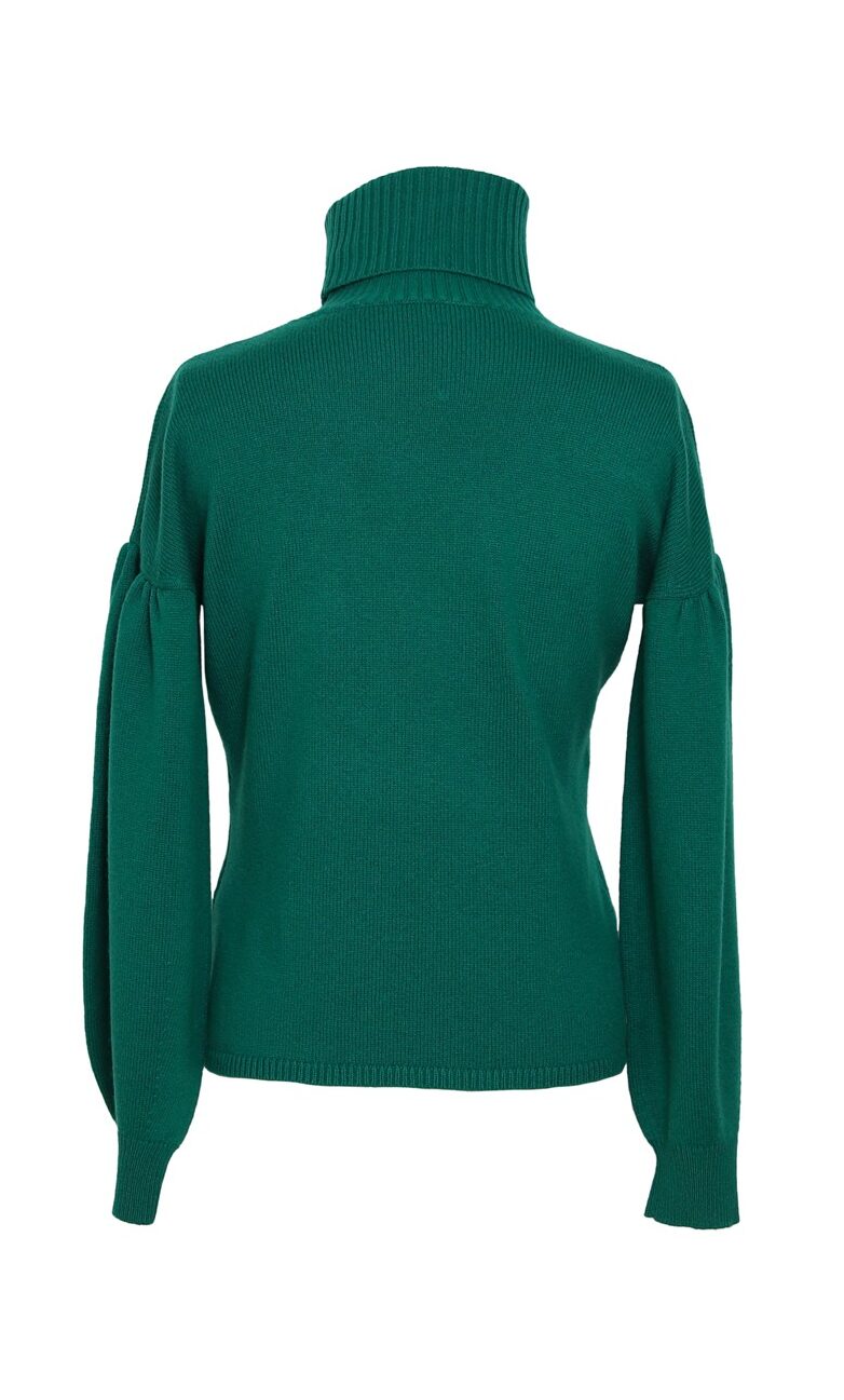 Max Mara "Maldive" Rollkragenpullover in Grün