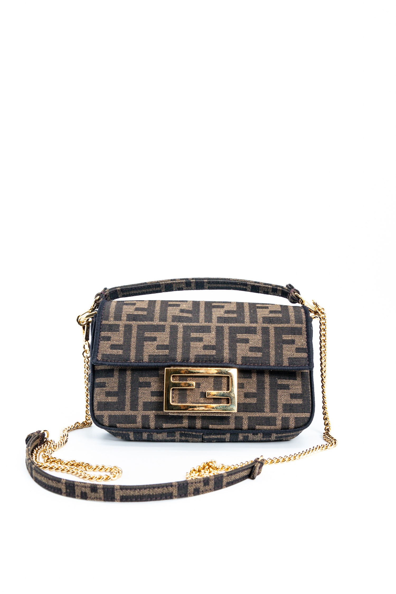Fendi "Baguette Mini" aus Jaquard- Gewebe
