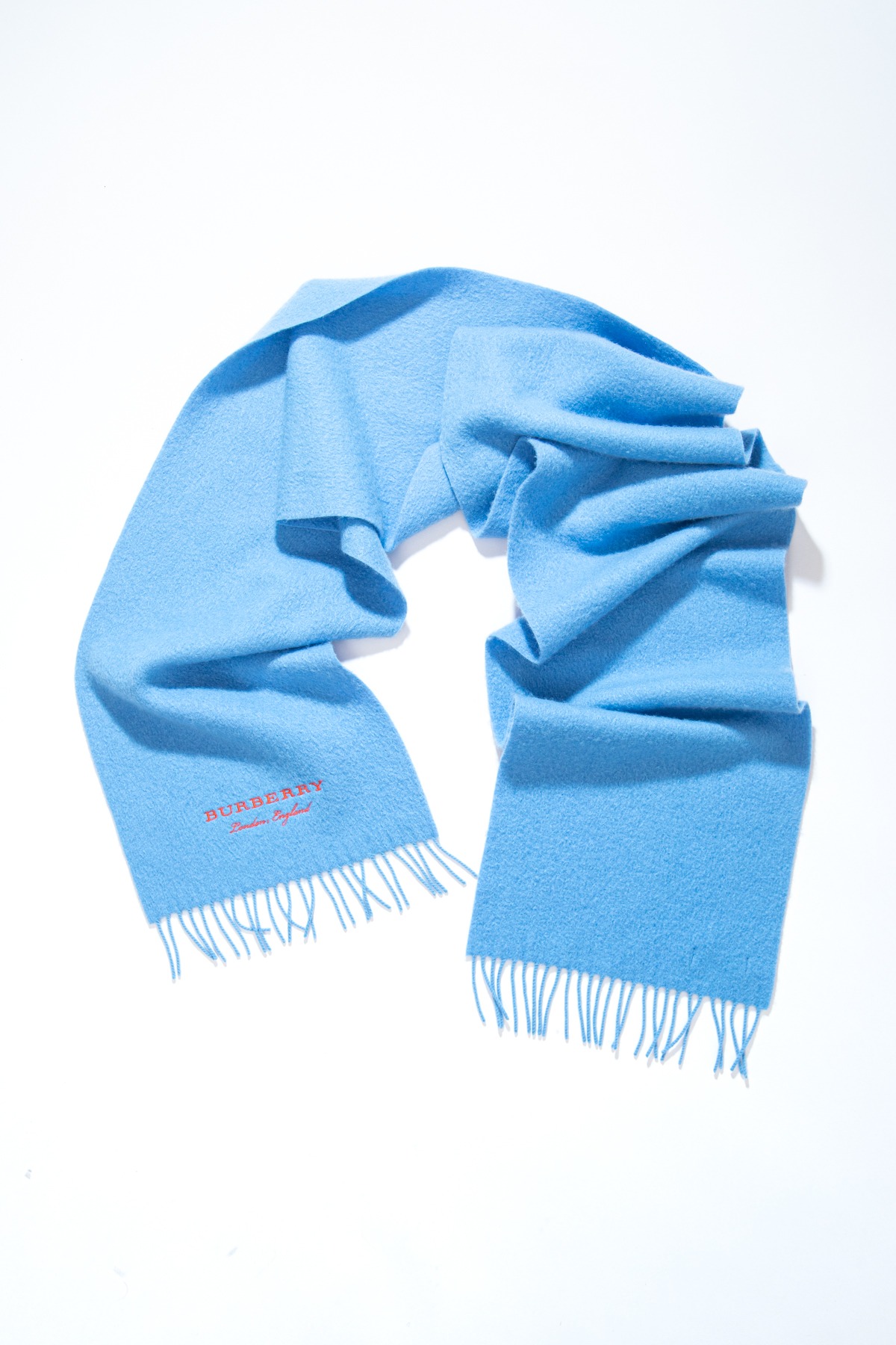 Burberry Schal in Hellblau und Orange