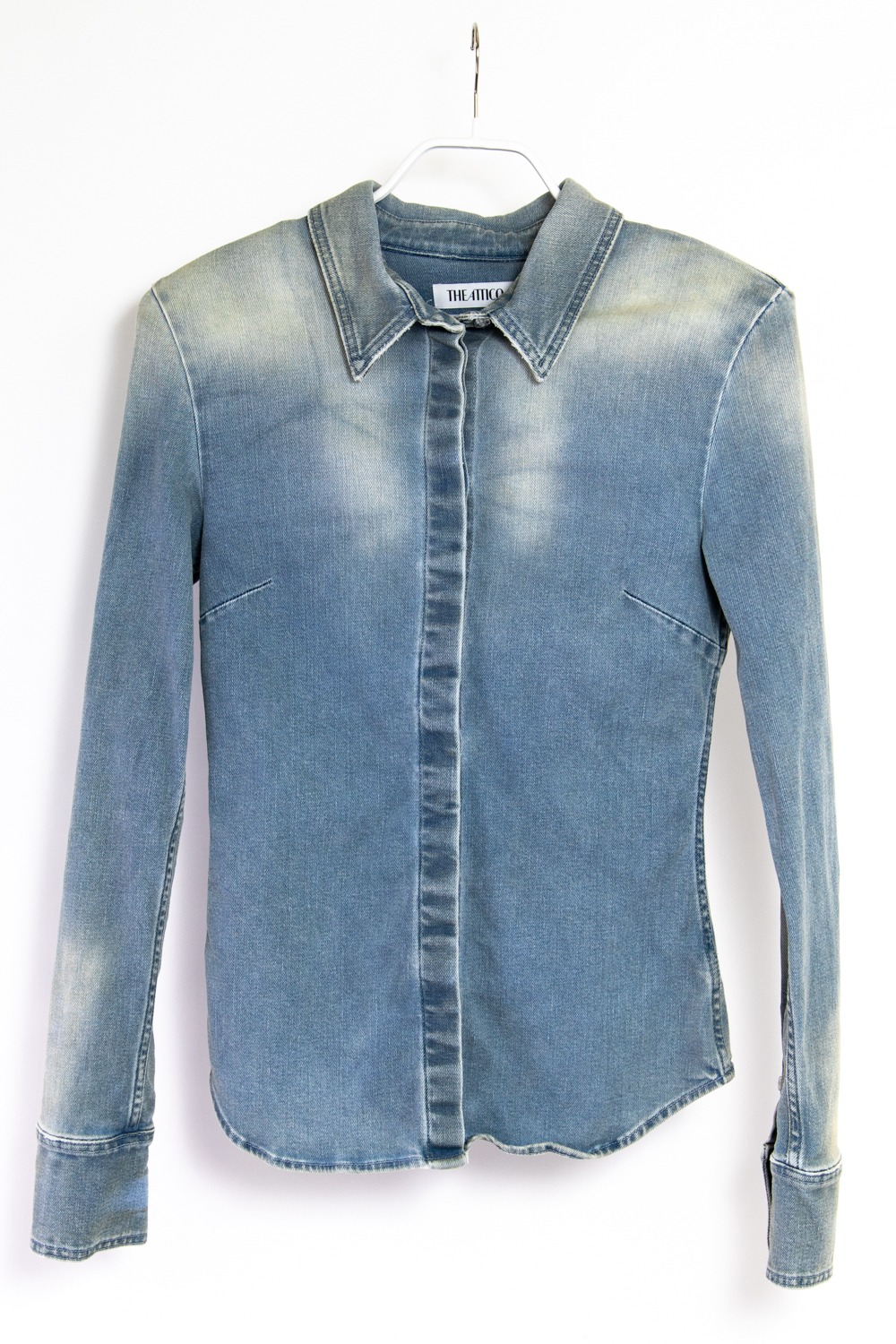 The Attico Jeanshemd in blau