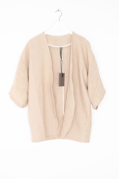 A.M. Couture Jacke aus Leinen in Beige