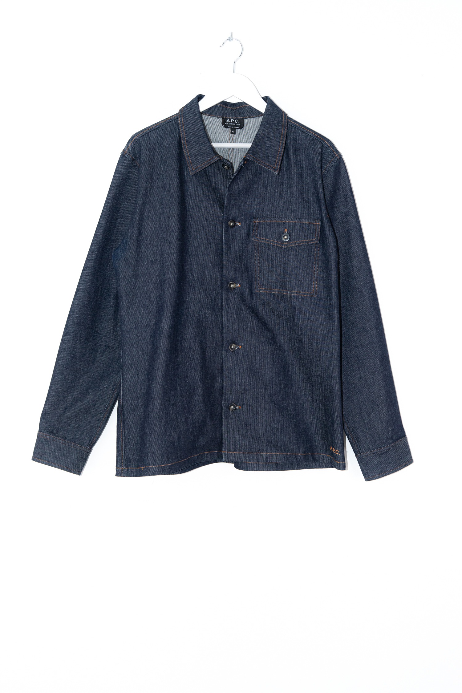 A.P.C Jeansjacke im Workwear-Stil in Dunkelblau