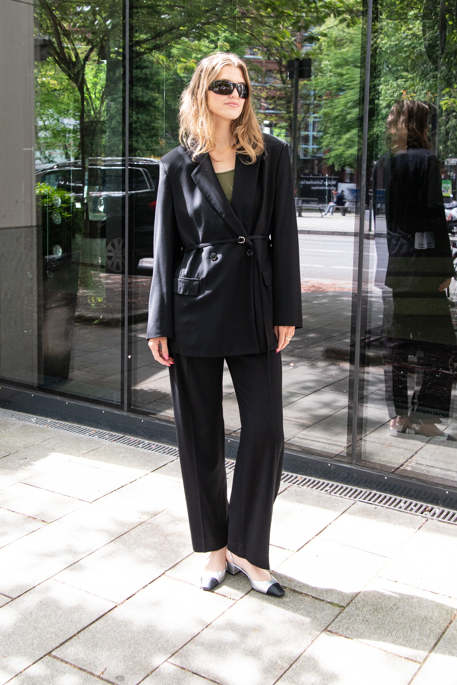 Acne Studios Anzug mit Gürtel in Schwarz