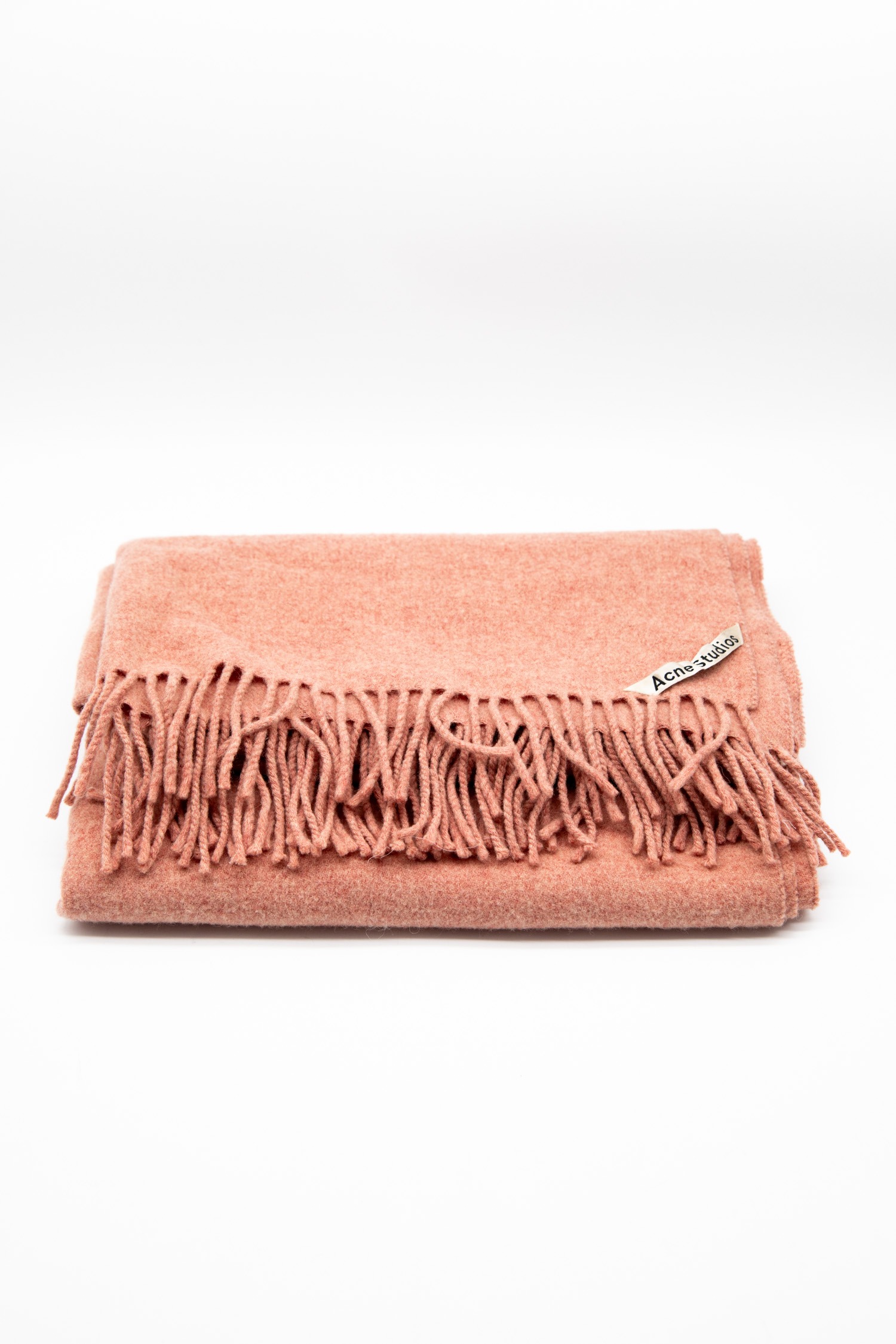 Acne Studios Schal mit Fransen in Lachs