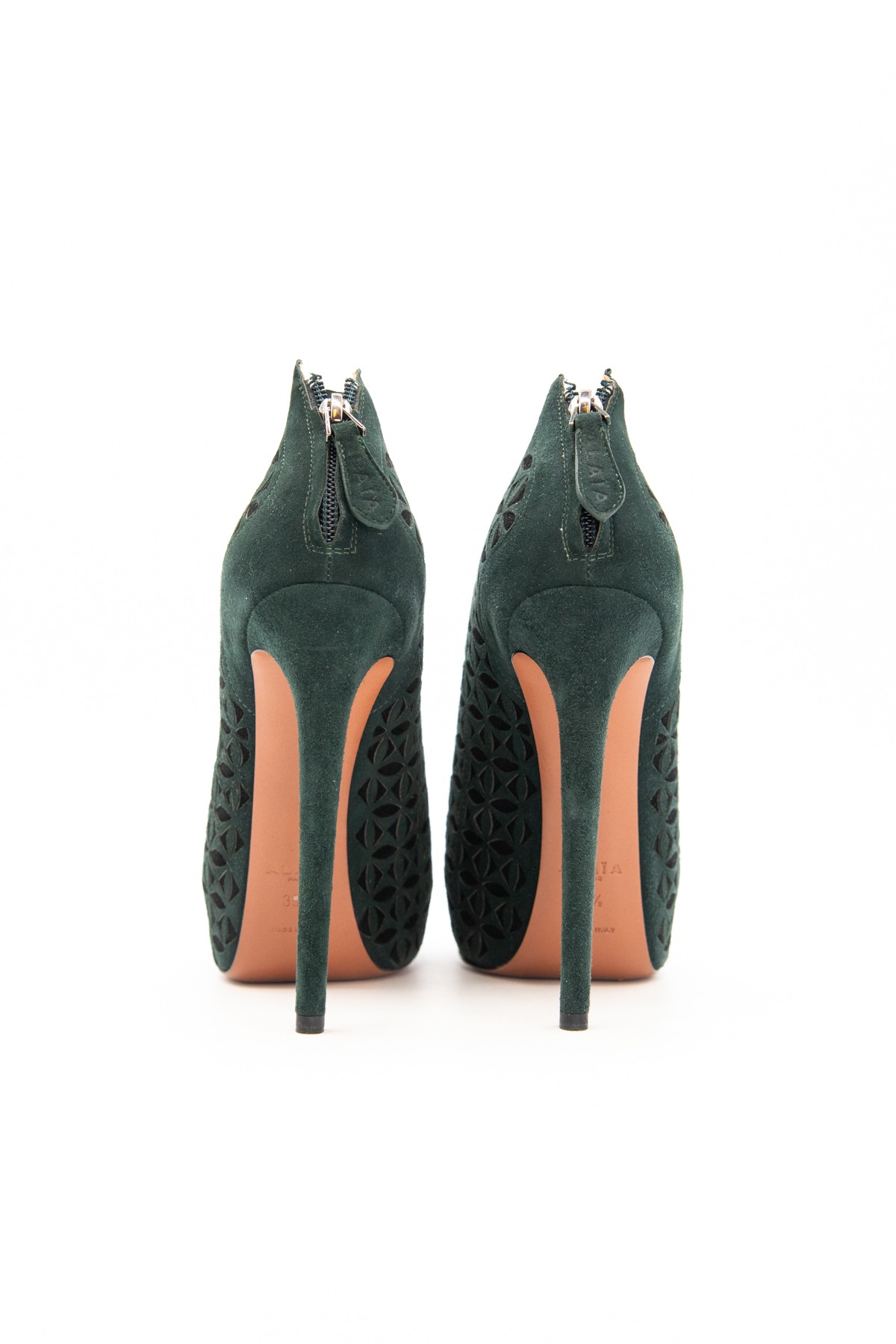 ALAÏA Pumps in Dunkelgrün und Schwarz