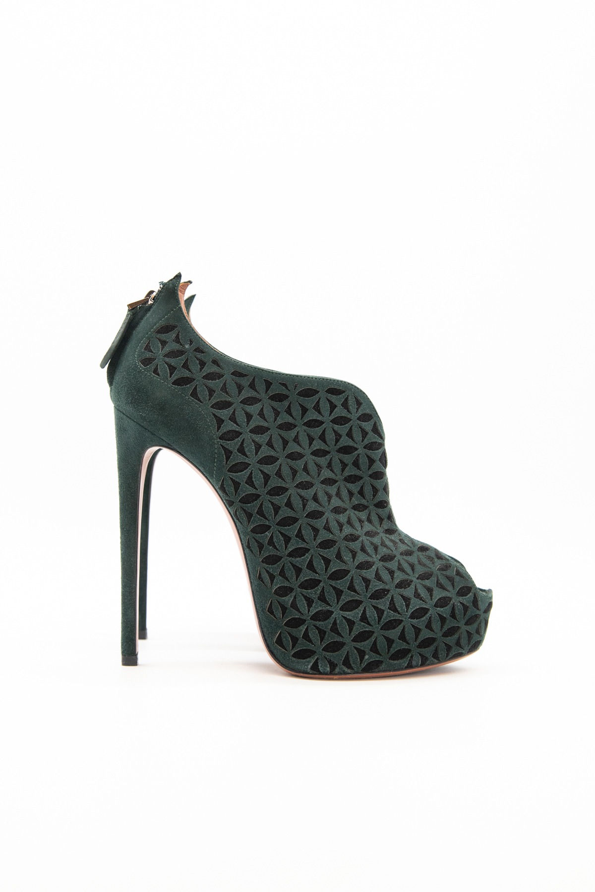 ALAÏA Pumps in Dunkelgrün und Schwarz