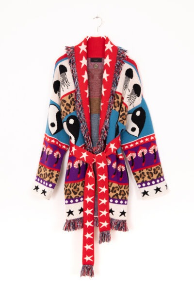 Alanui "Psychedelic Mushroom" Cardigan in Bunt