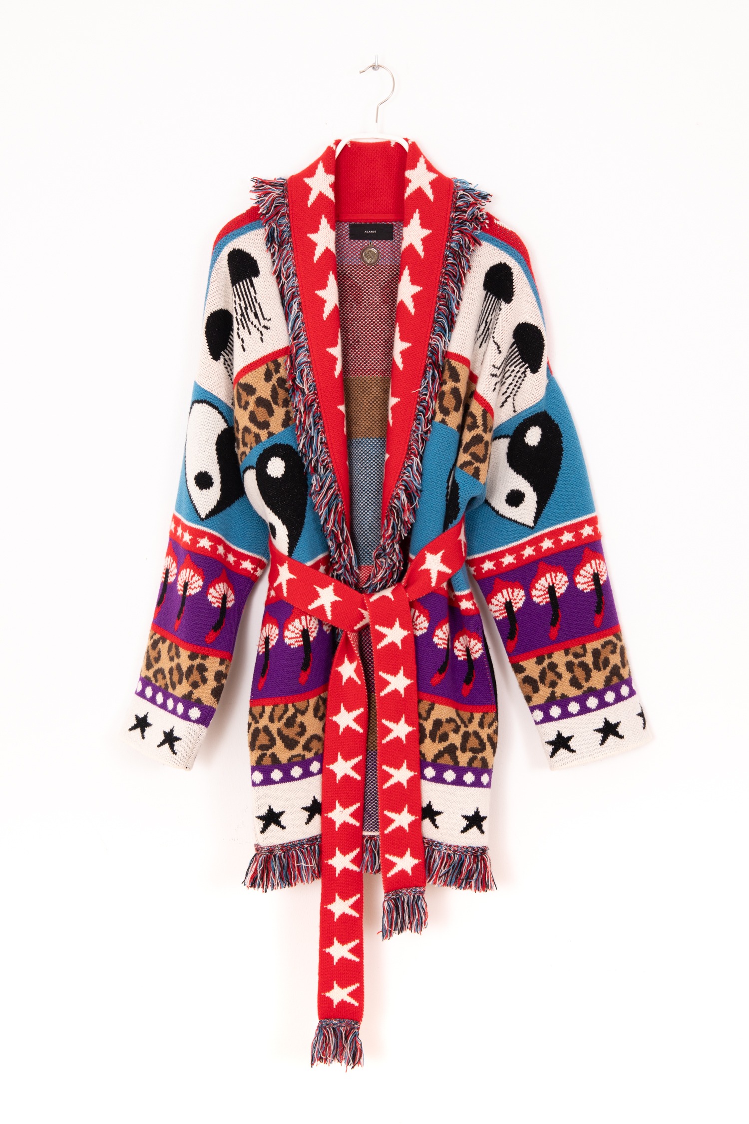 Alanui "Psychedelic Mushroom" Cardigan in Bunt
