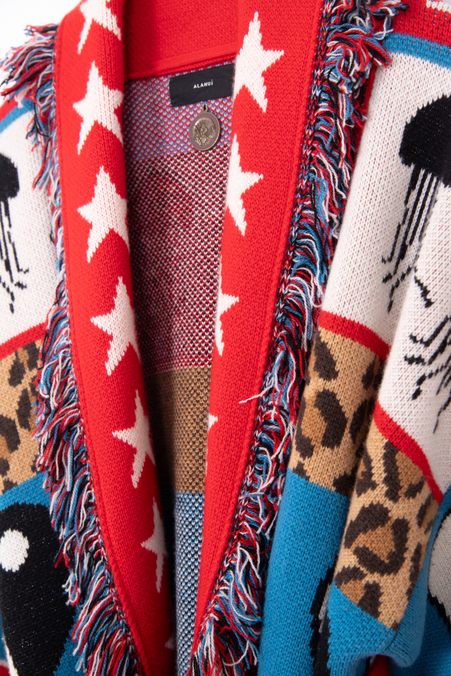 Alanui "Psychedelic Mushroom" Cardigan in Bunt