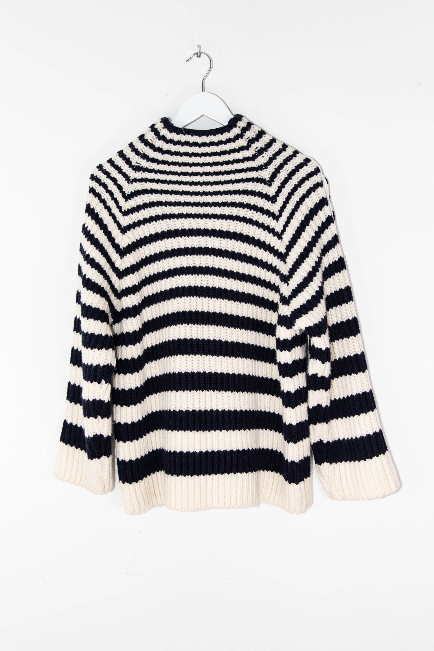 Alberta Ferretti gestreifter Strickpullover mit Knöpfen