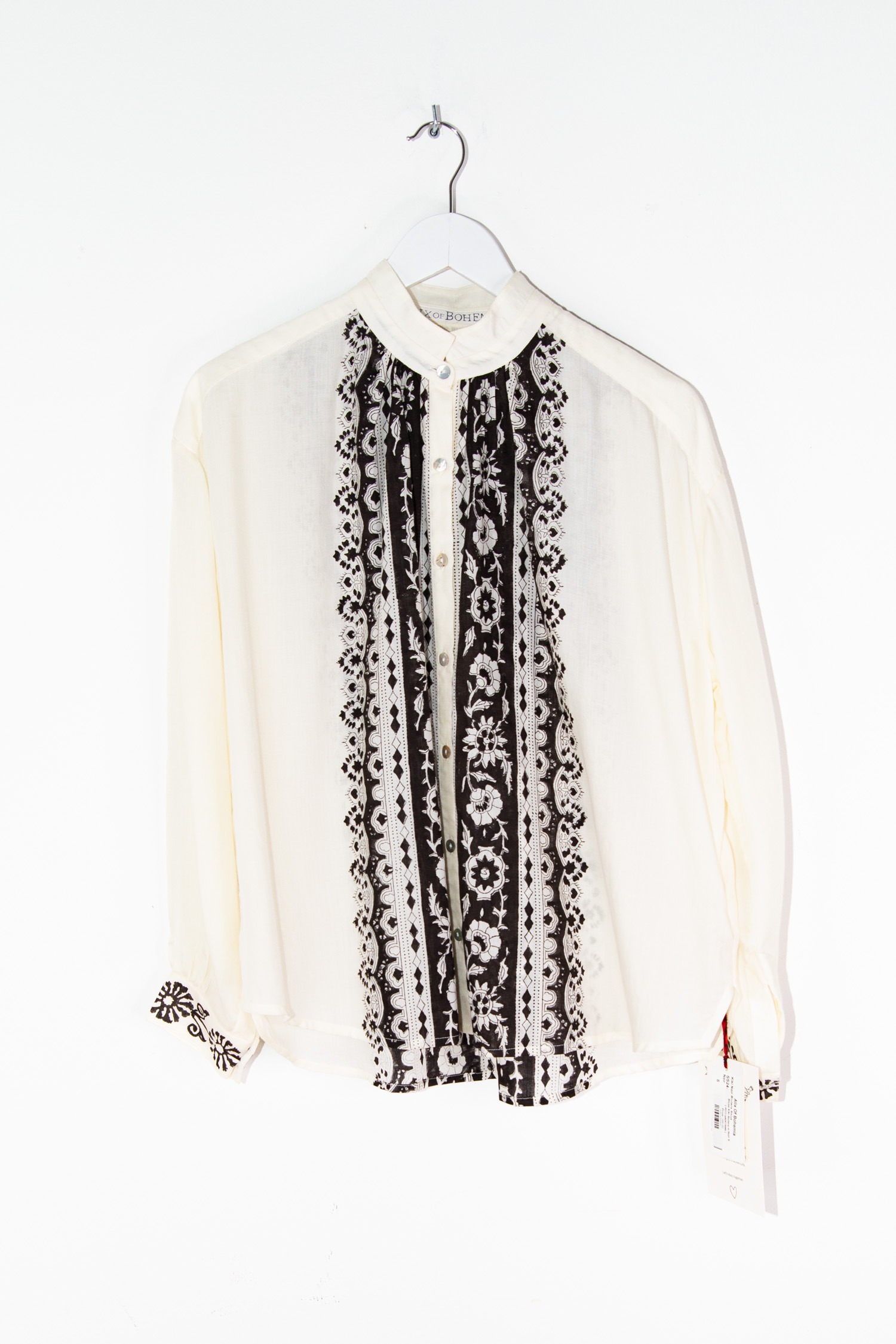 Alix of Bohemia "Kiki Noir Riviera" Bluse in Ecru
