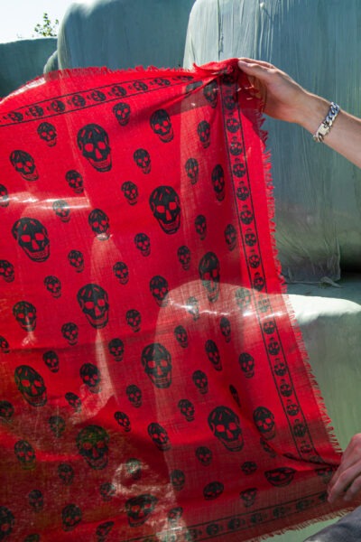 Alexander McQueen Tuch in Rot und Schwarz