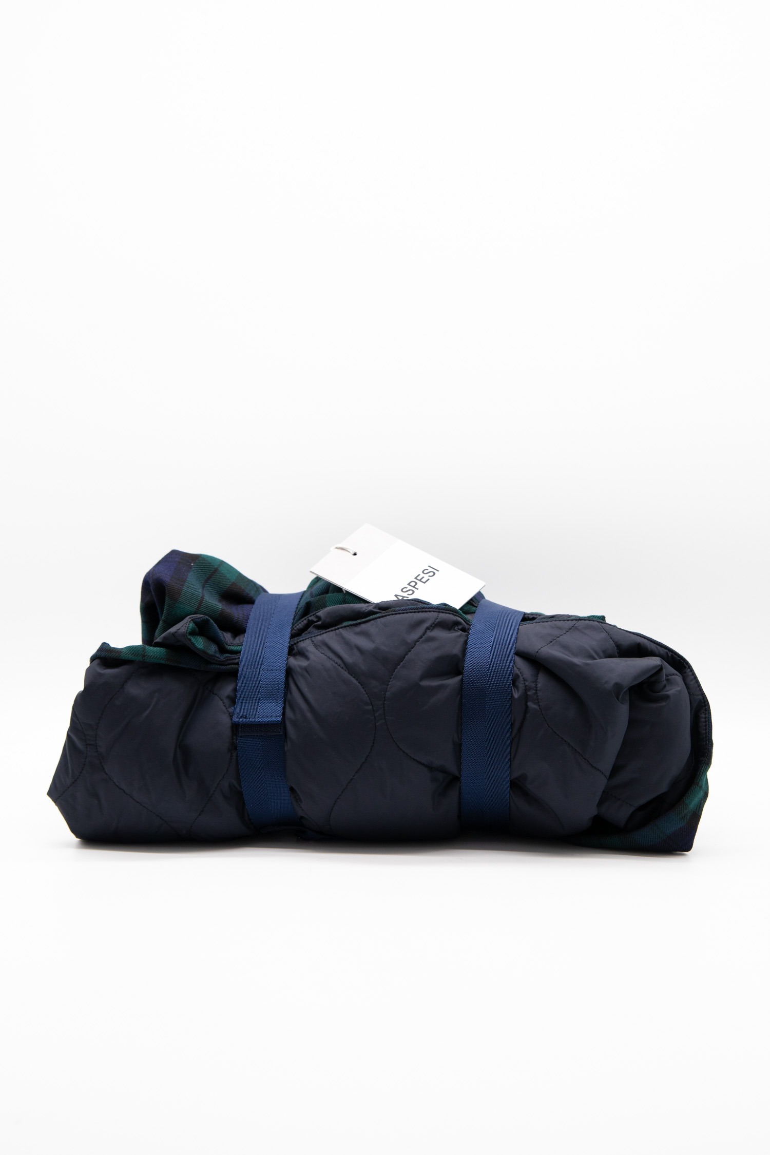Aspesi Picknickdecke mit Karomuster in Dunkelgrün und -blau