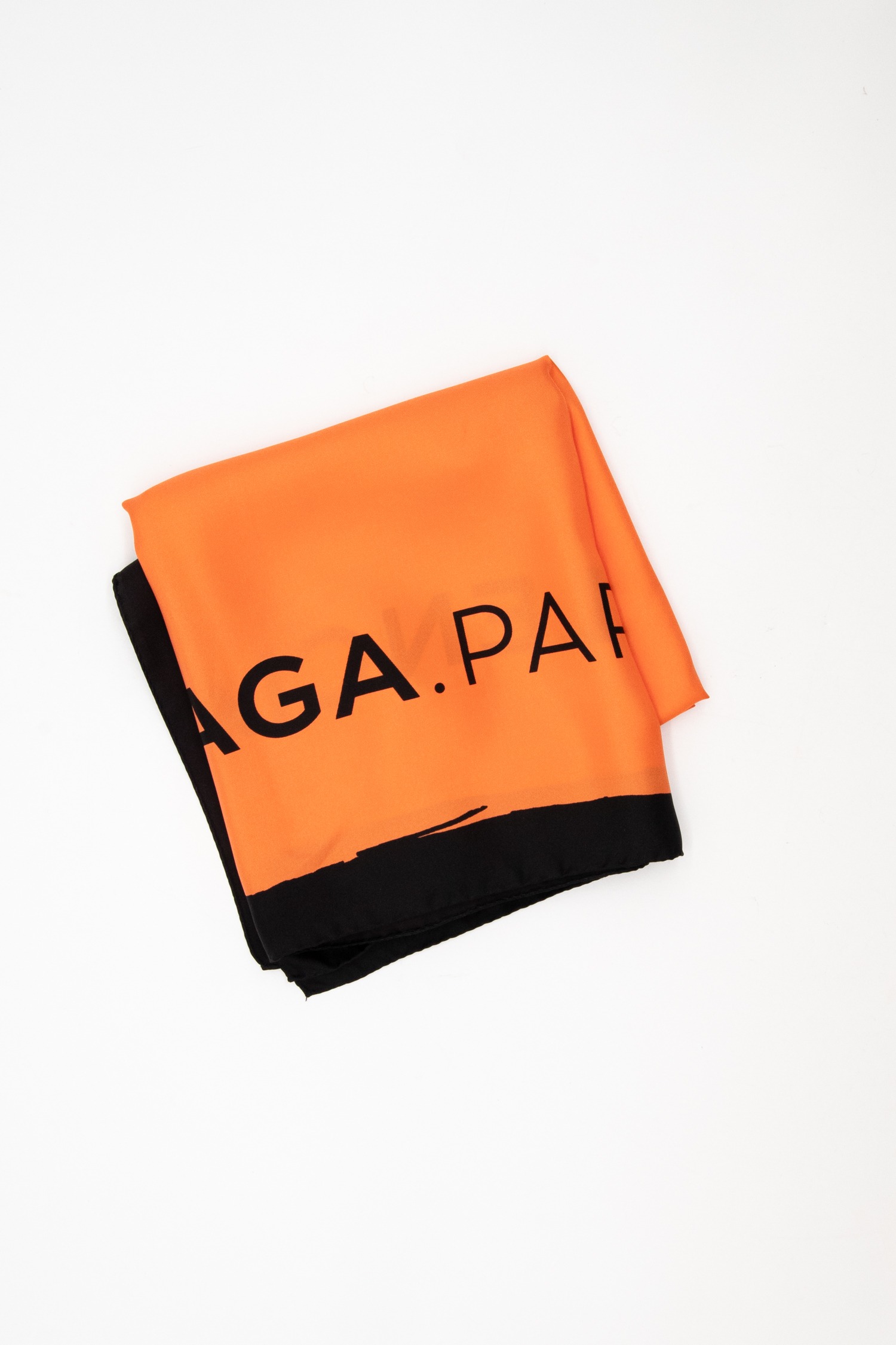 Balenciaga Seidentuch in Orange und Schwarz