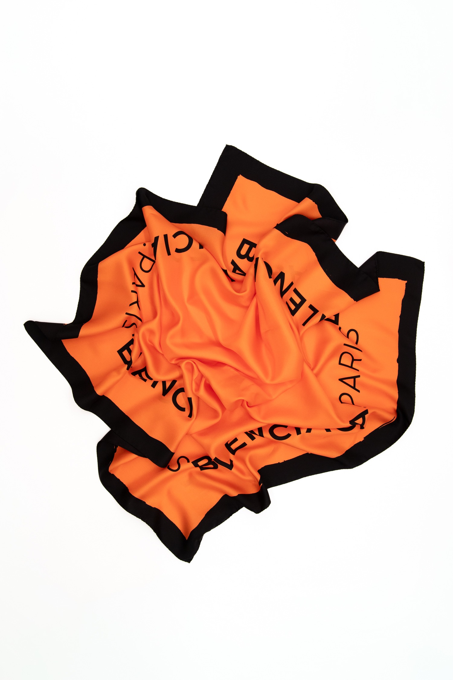 Balenciaga Seidentuch in Orange und Schwarz