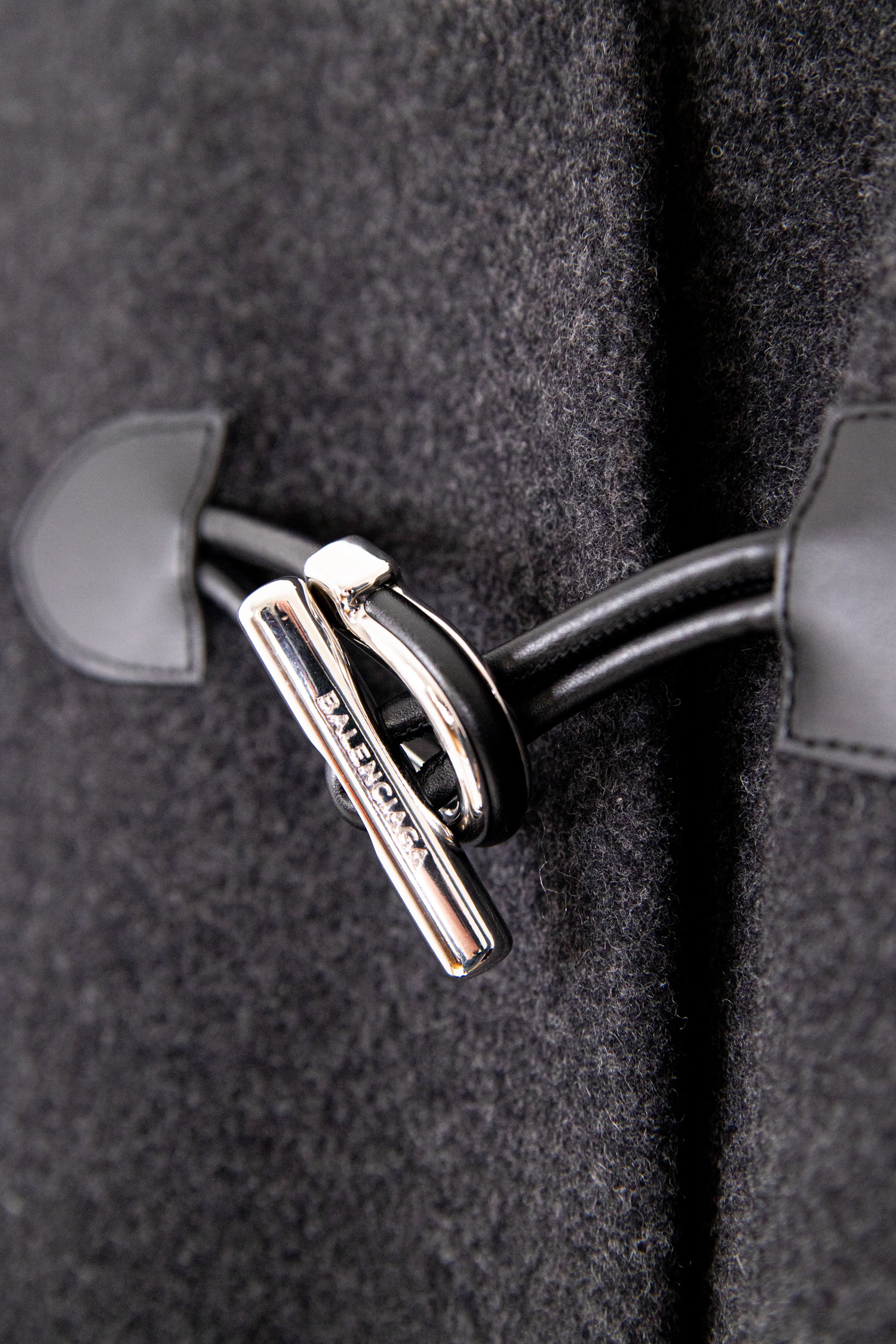 Balenciaga Dufflecoat Jacke in Dunkelgrau