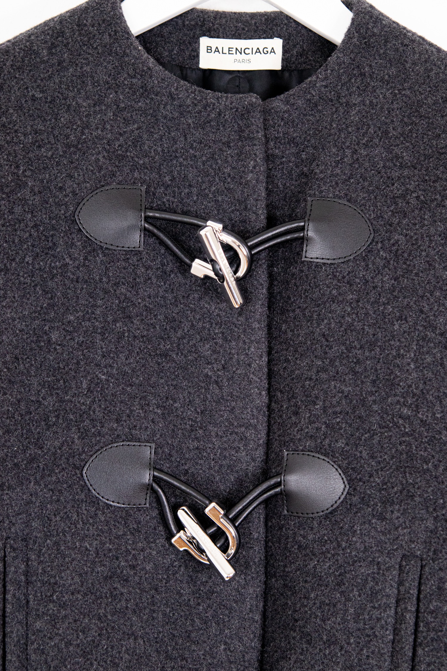 Balenciaga Dufflecoat Jacke in Dunkelgrau