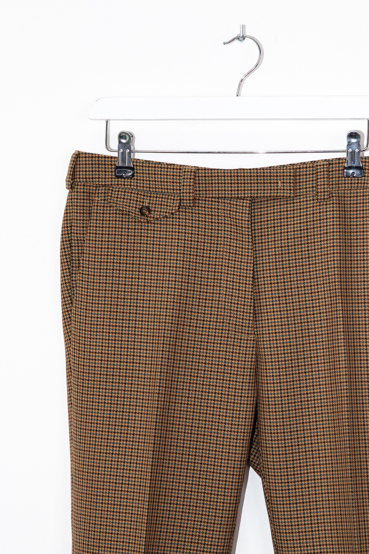 Bally Stoffhose mit Hahnentrittmuster in Beige