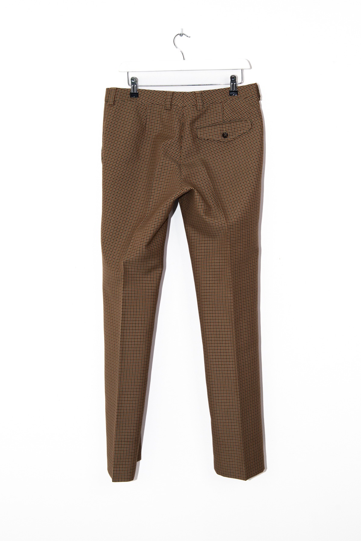 Bally Stoffhose mit Hahnentrittmuster in Beige