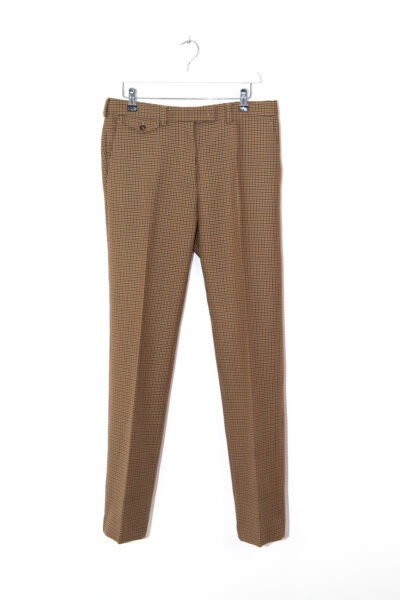 Bally Stoffhose mit Hahnentrittmuster in Beige