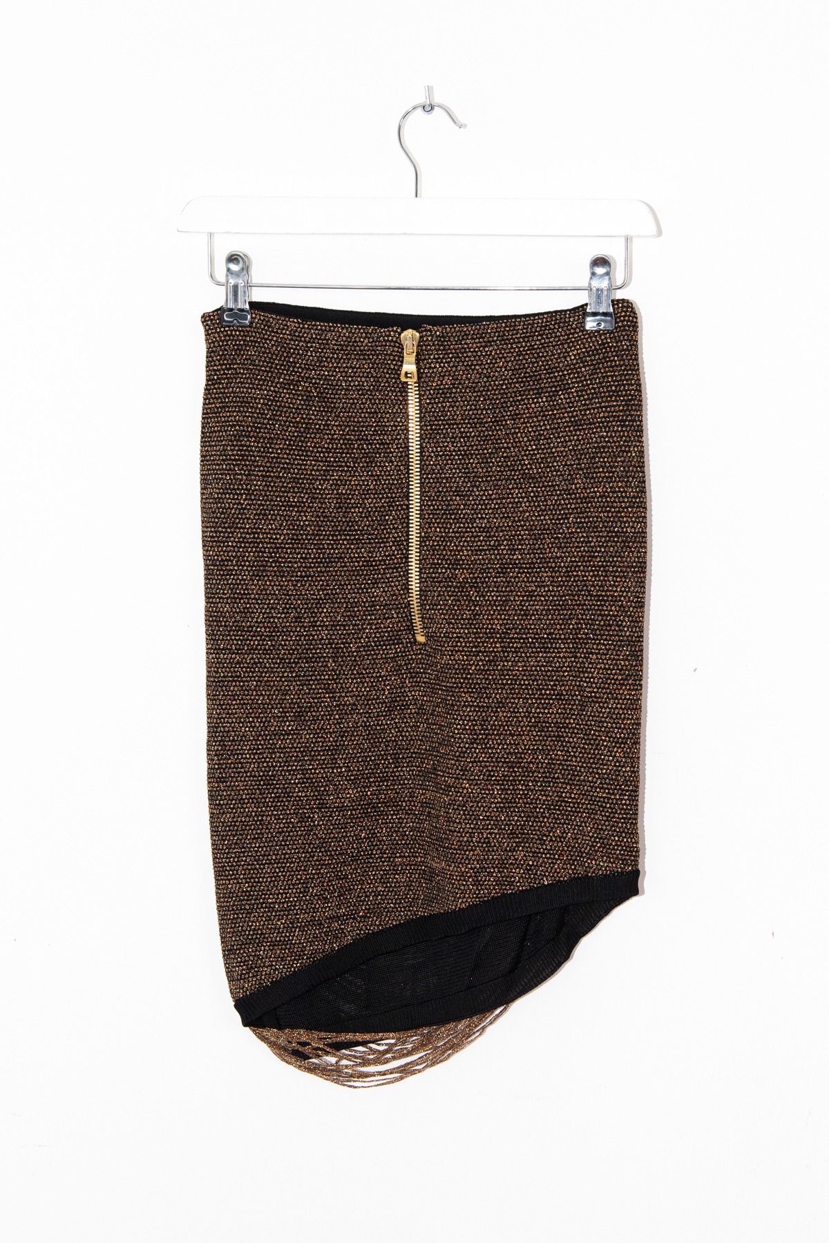 Balmain Minirock in Schwarz und Gold