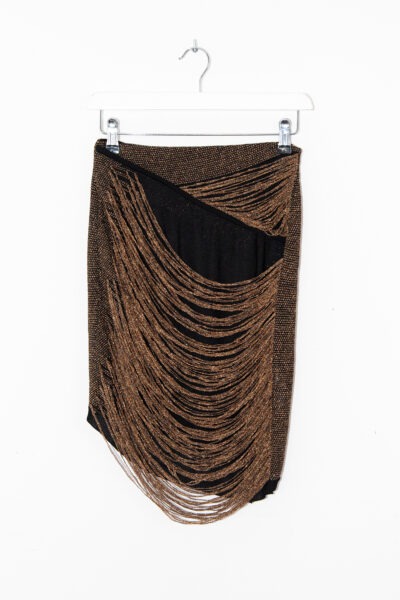 Balmain Minirock in Schwarz und Gold