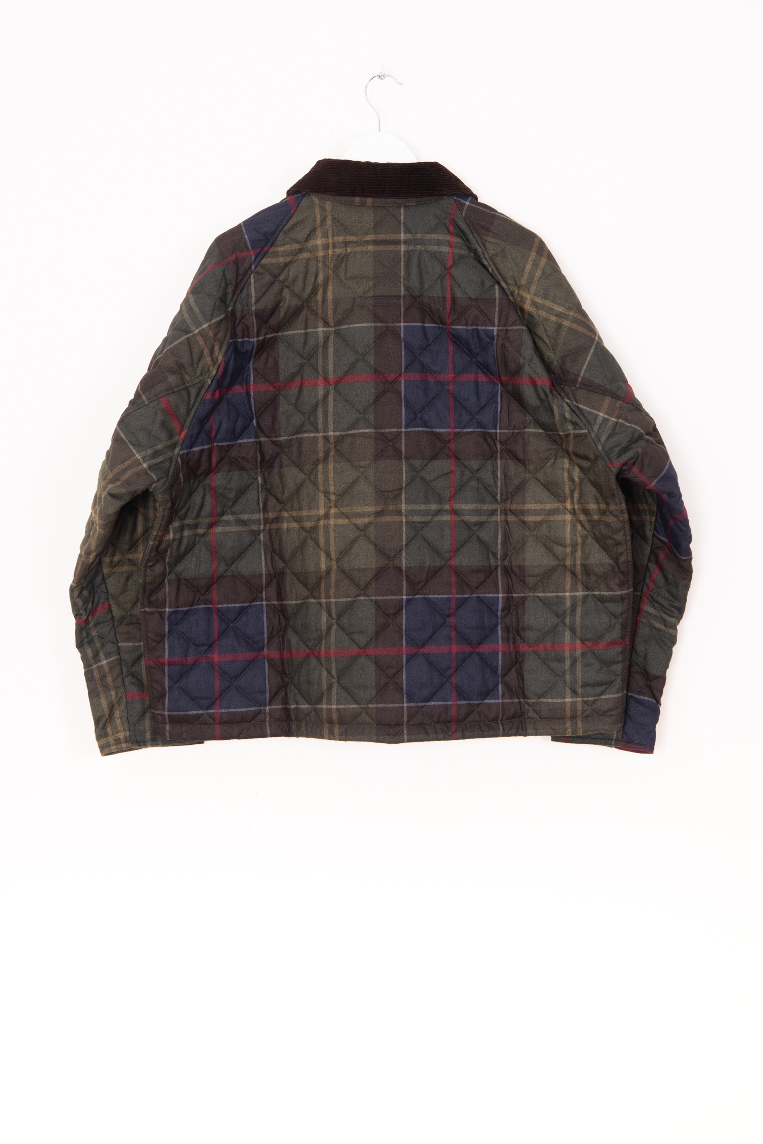 Barbour "Tartan Transport" Steppjacke in Dunkelgrün und Bunt