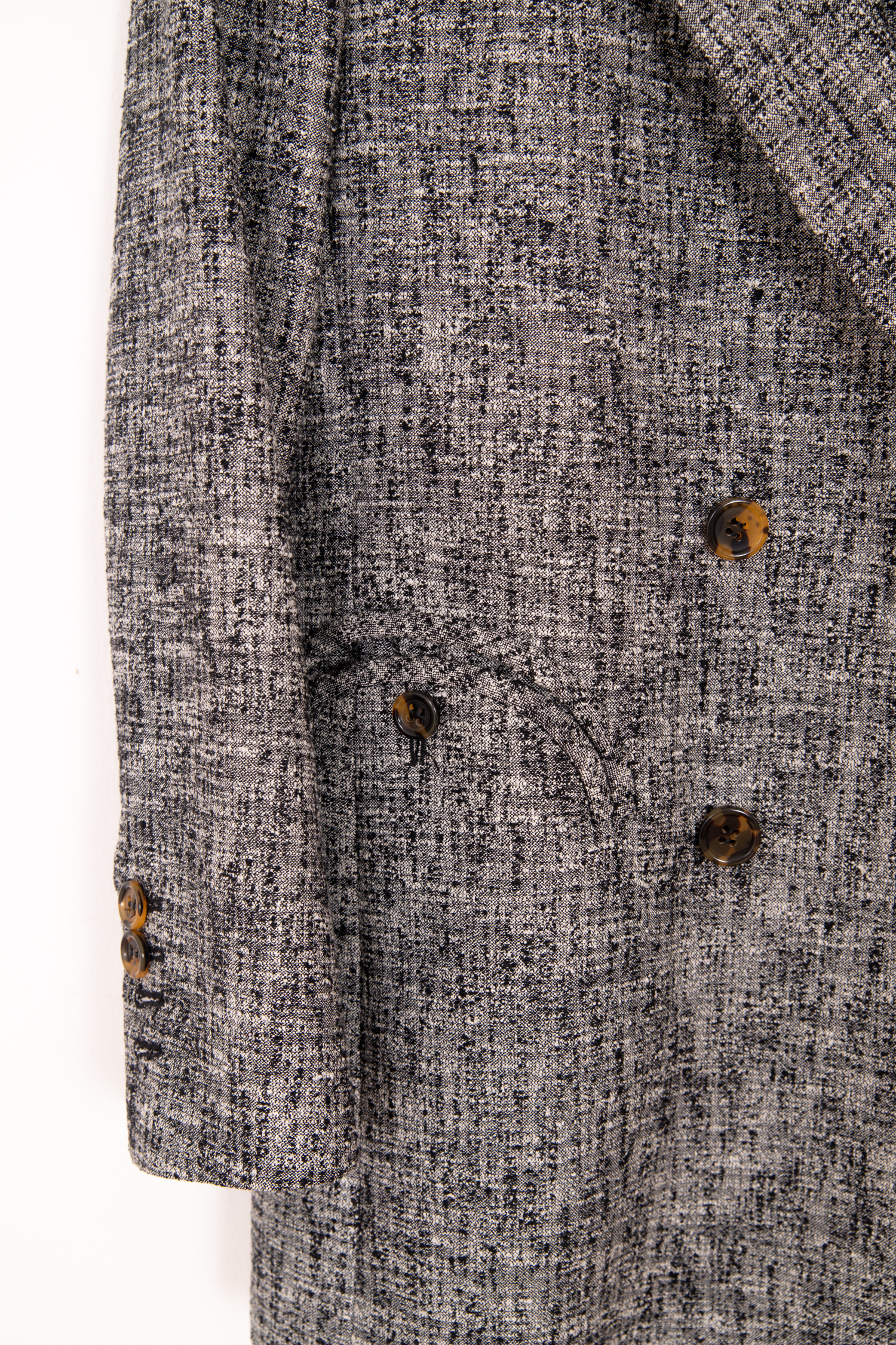 Blazé Doppelreihiger Blazer aus Wollmischung in Schwarz und Weiß
