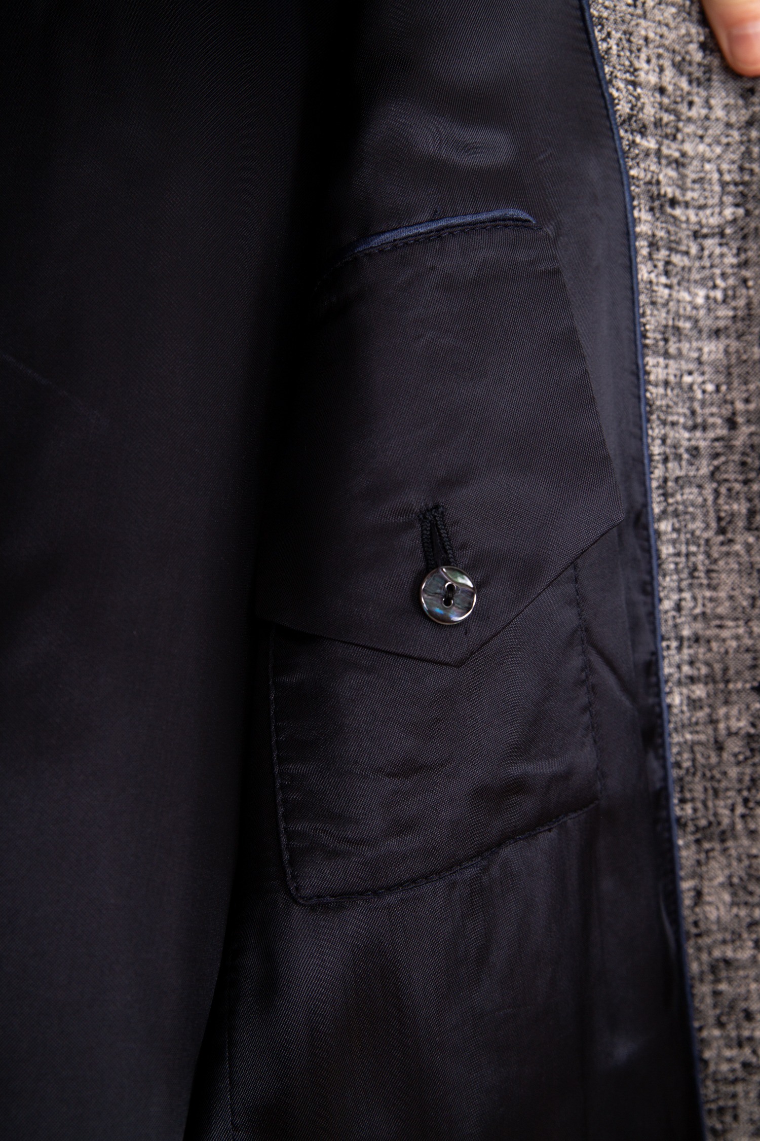 Blazé Doppelreihiger Blazer aus Wollmischung in Schwarz und Weiß