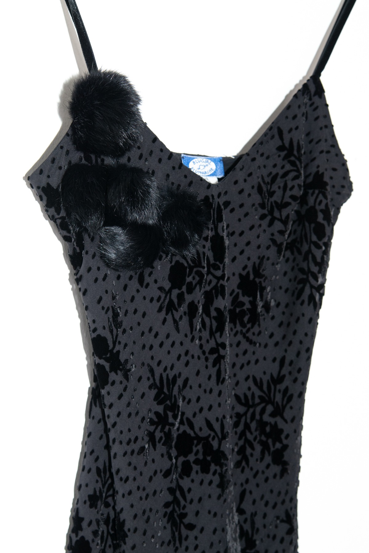 Blugirl Minikleid in Schwarz mit Flockprint in Schwarz