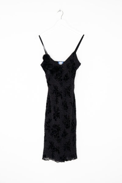 Blugirl Minikleid in Schwarz mit Flockprint in Schwarz