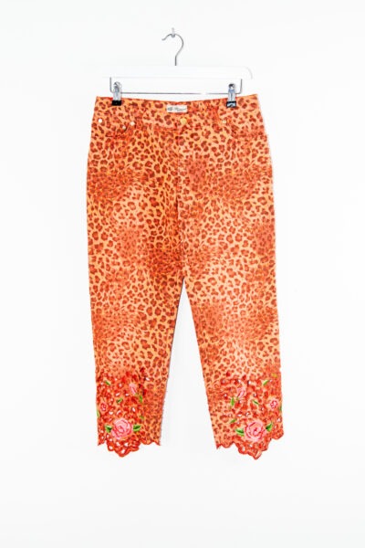 Blumarine Jeans mit Leopardenmuster in Orange