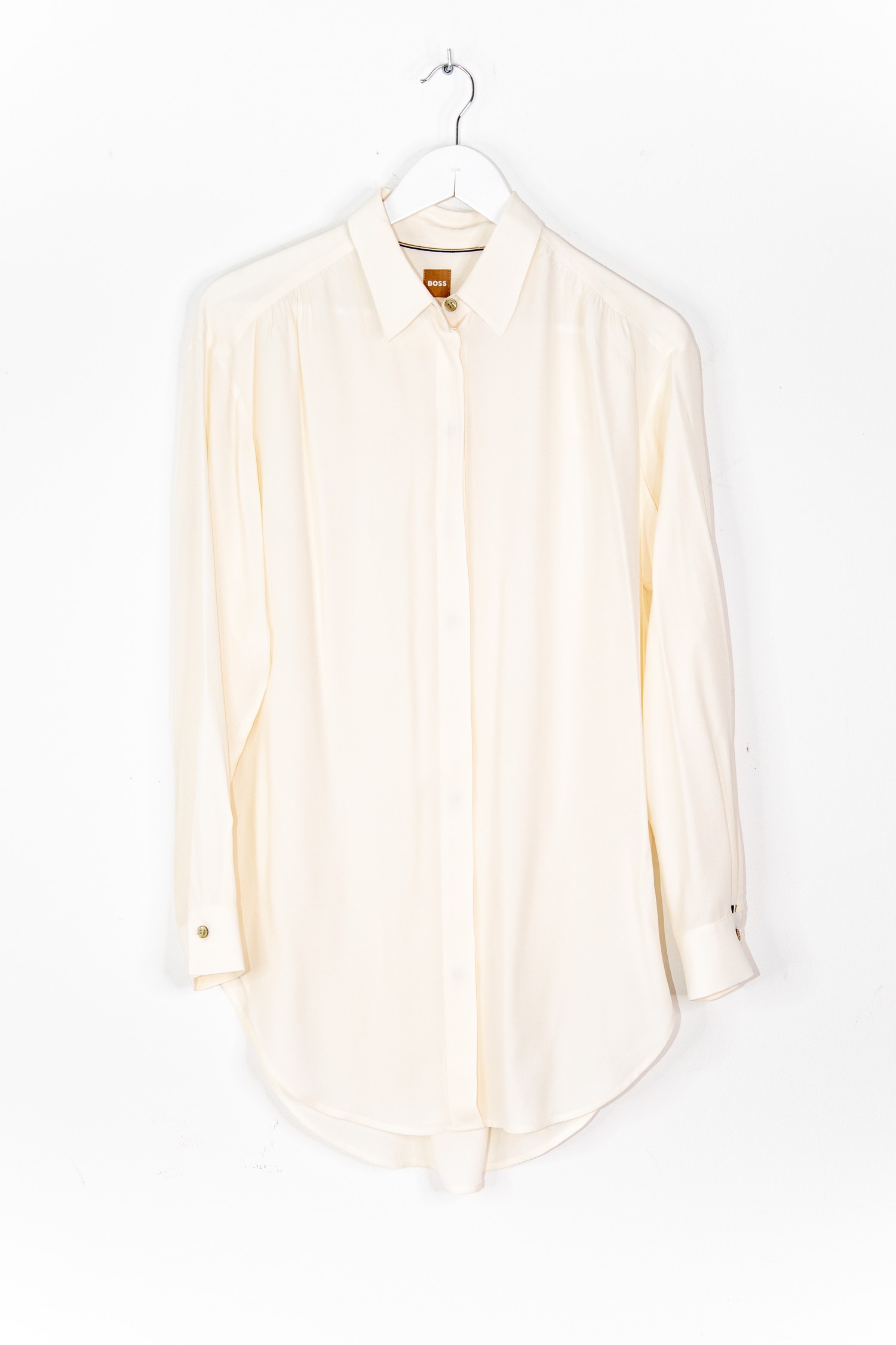 Hugo Boss Bluse in Cremeweiß
