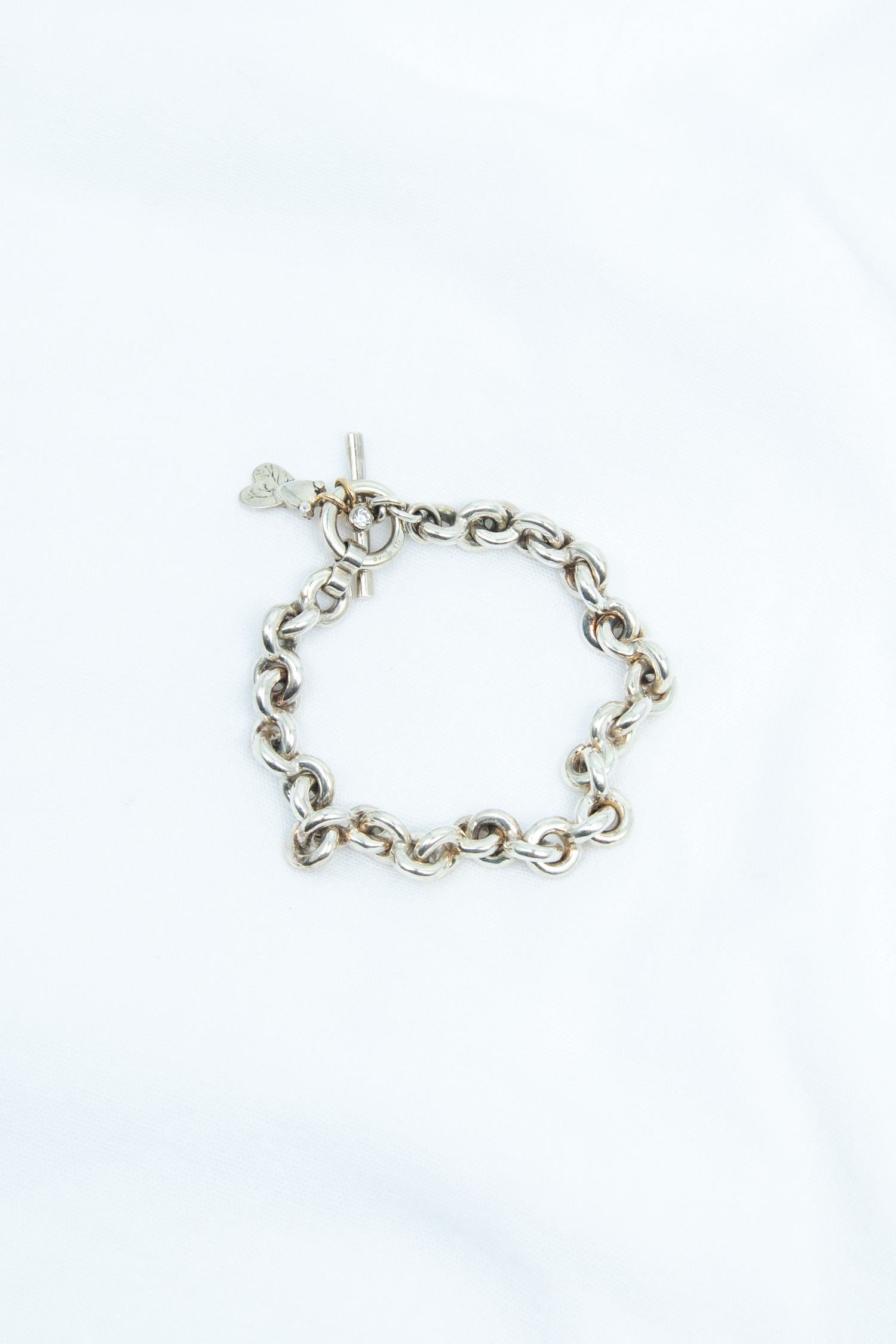 Botho Nickel Gliederarmband mit Fliegenanhänger