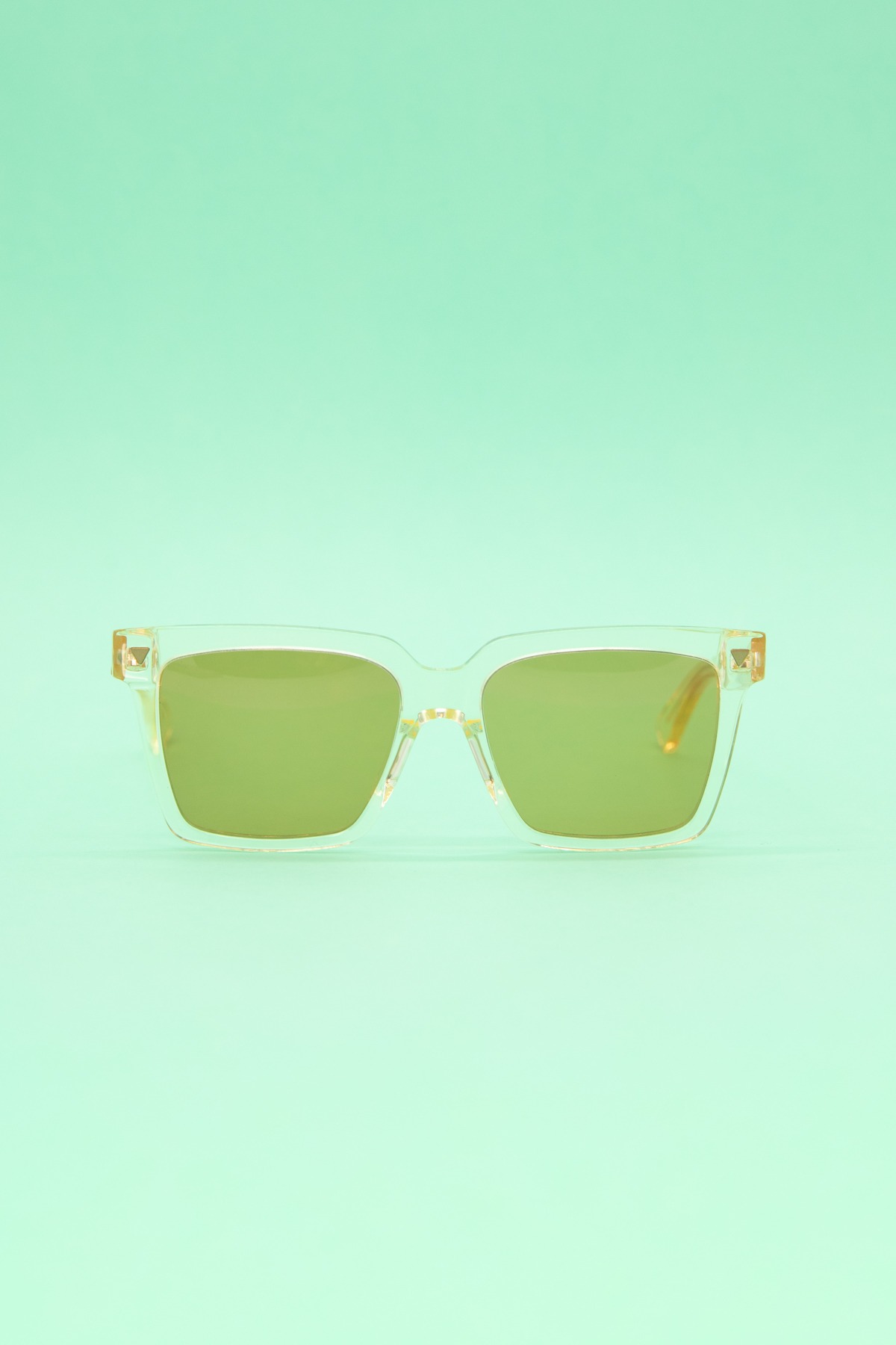 Bottega Veneta Sonnenbrille in Transparent und Gold