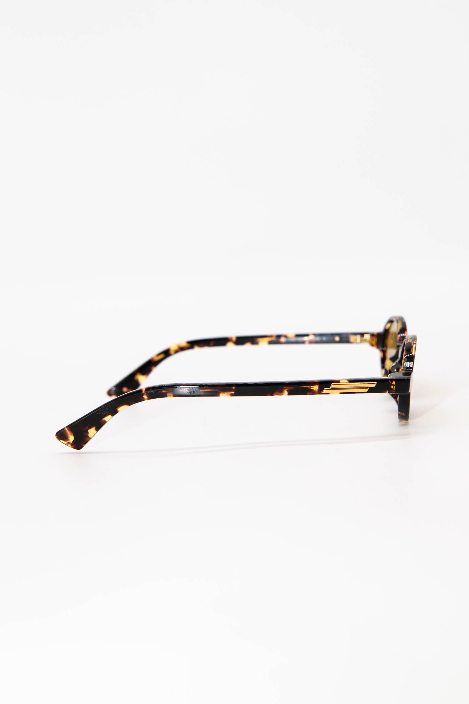 Bottega Veneta "Ovale Classic" Sonnenbrille in Braun und Gelb