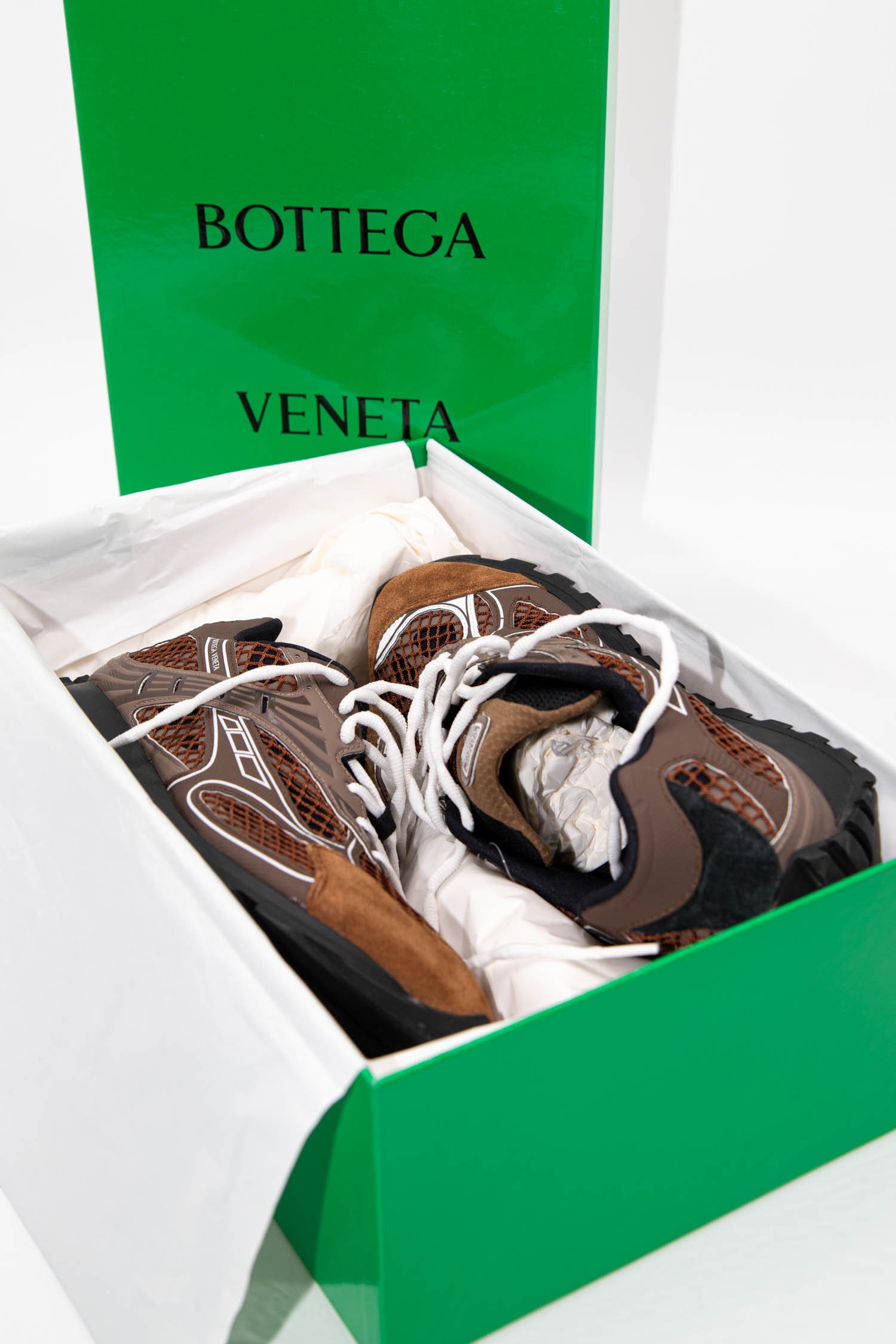 Bottega Veneta "Orbit" Sneaker in Star Anise/Pinecone