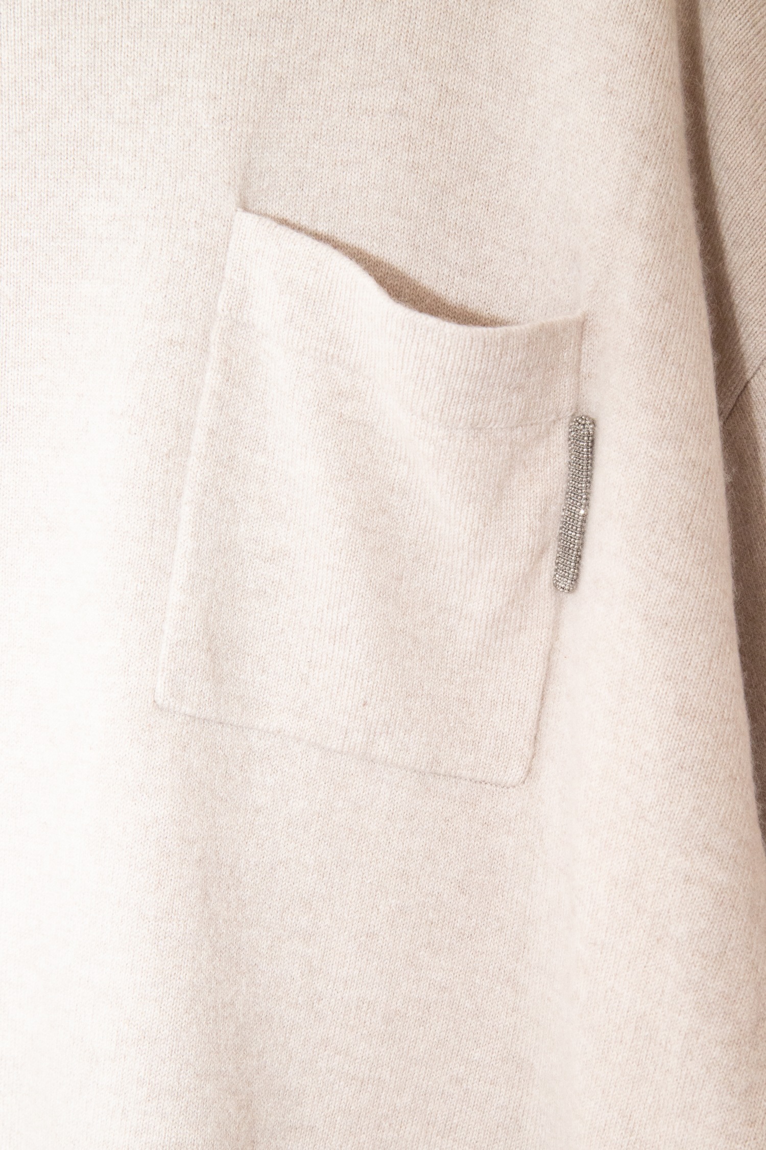 Brunello Cucinelli Kaschmir Pullover in Beige und Silber