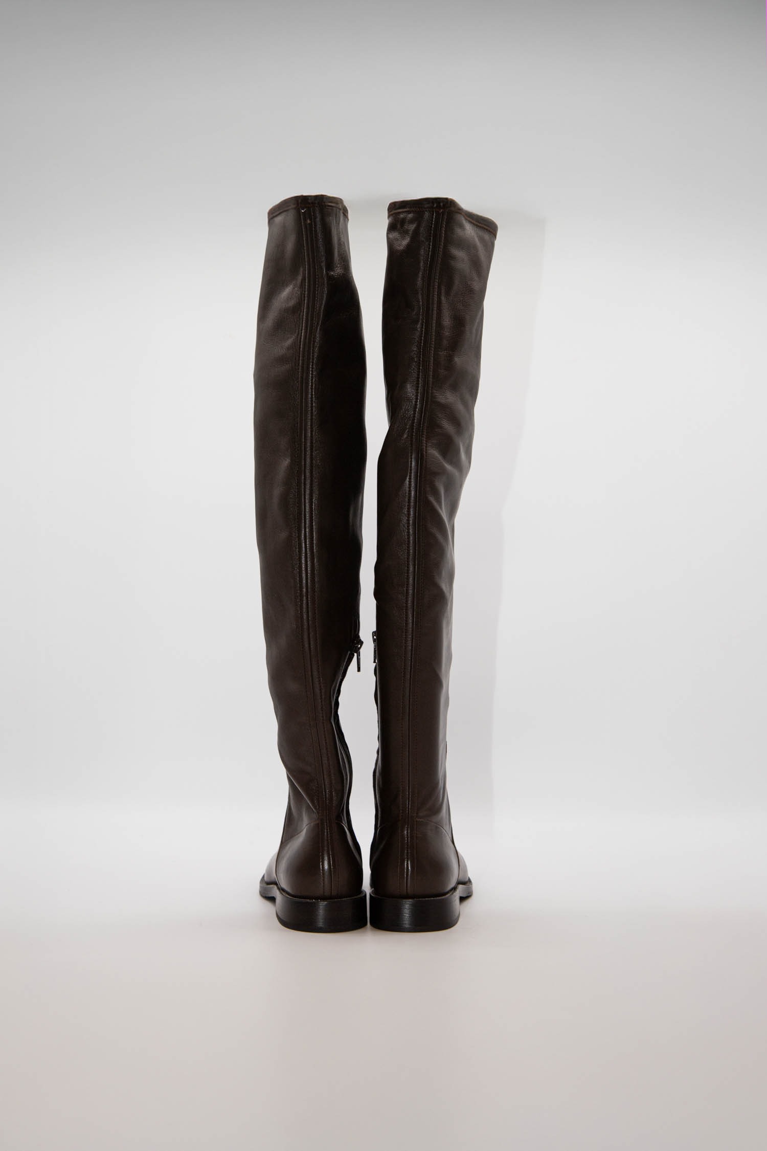 Brunello Cucinelli Overknee-Stiefel in Dunkelbraun