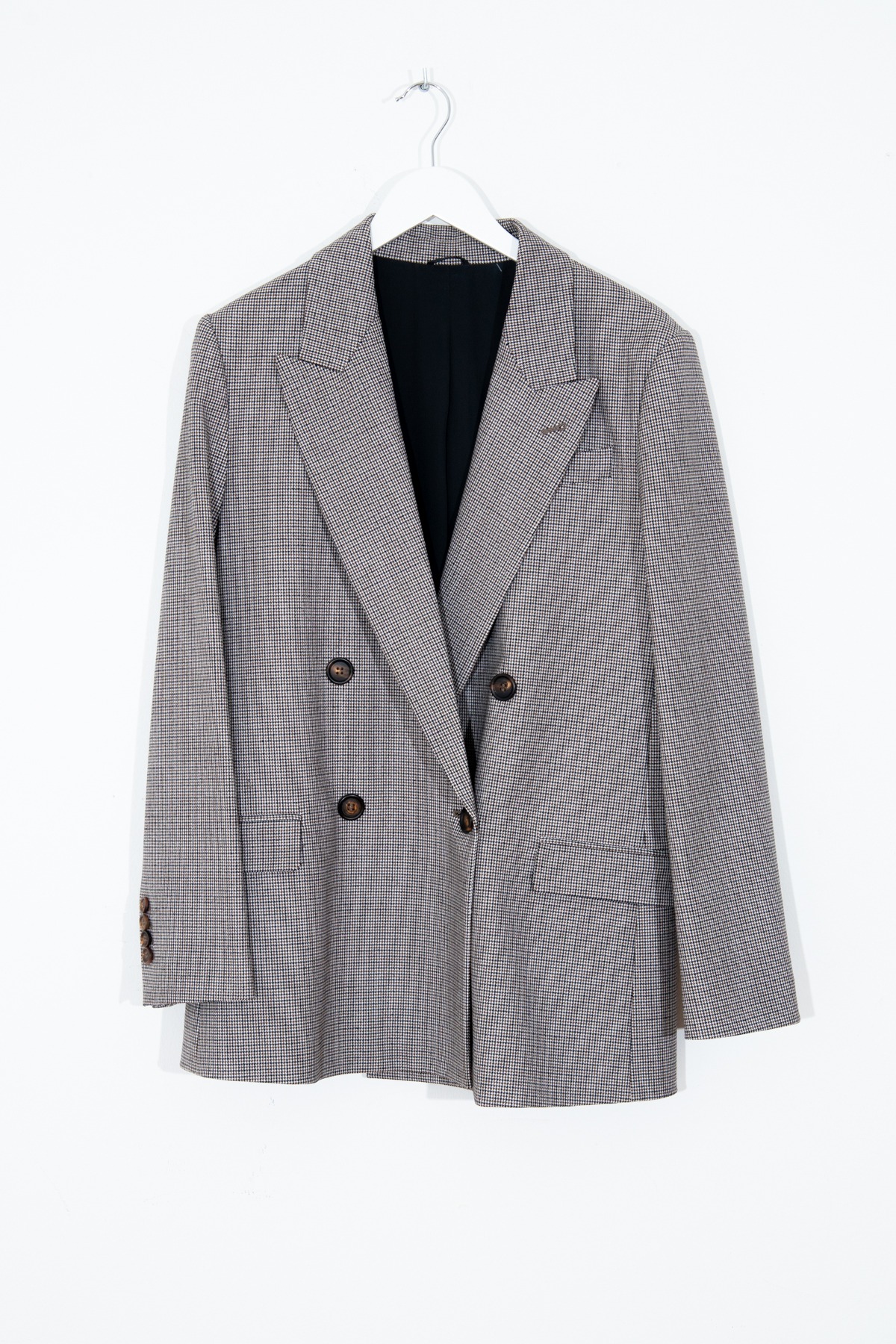 Brunello Cucinelli Blazer mit Hahnentrittmuster in Beige