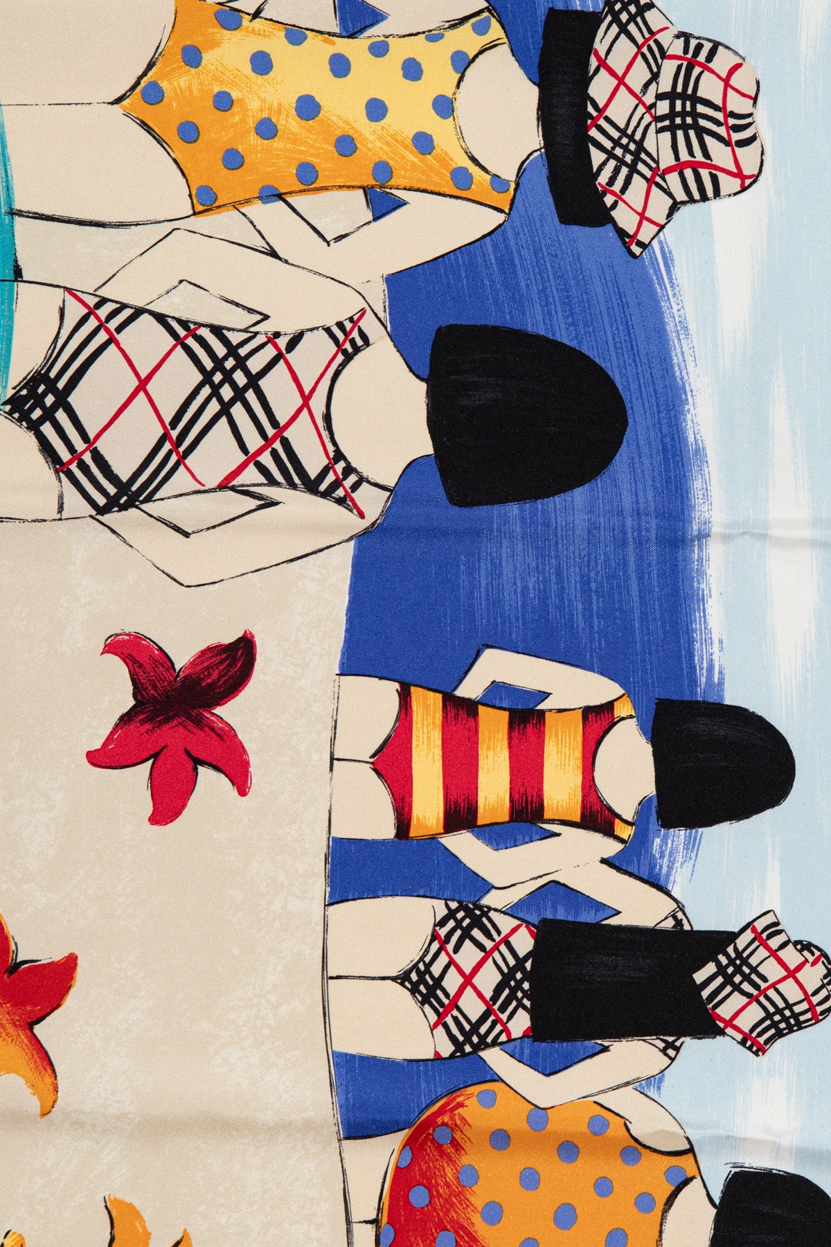 Burberry Tuch mit Print in Blau und Bunt