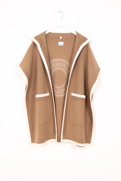 Burberry Cape mit Kapuze in Beige
