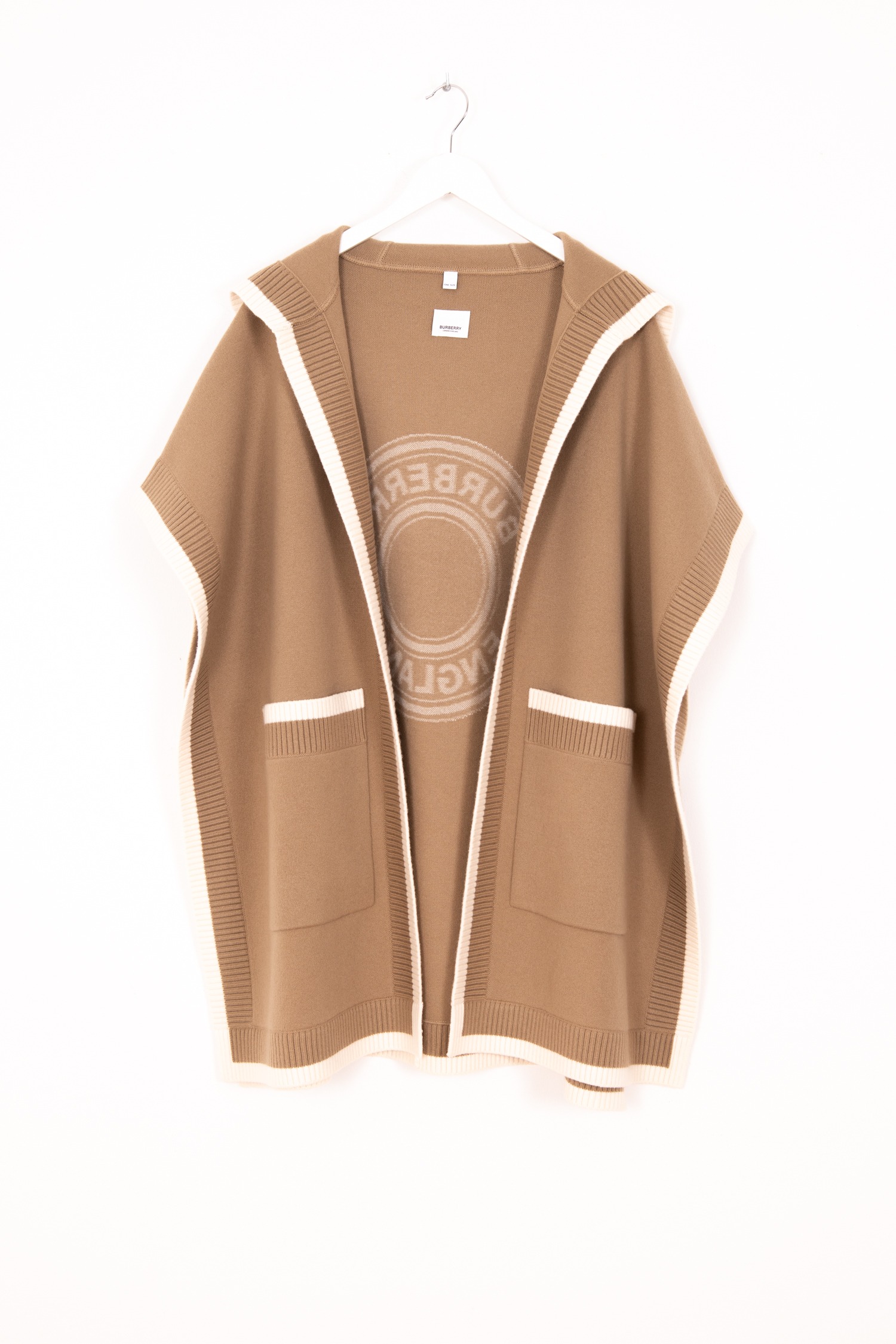 Burberry Cape mit Kapuze in Beige