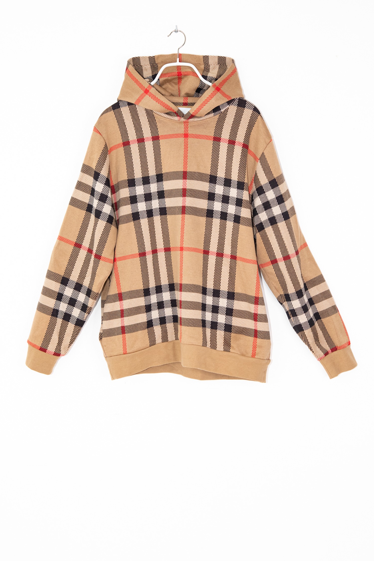 Burberry Kapuzenpullover in Beige, Schwarz und Rot