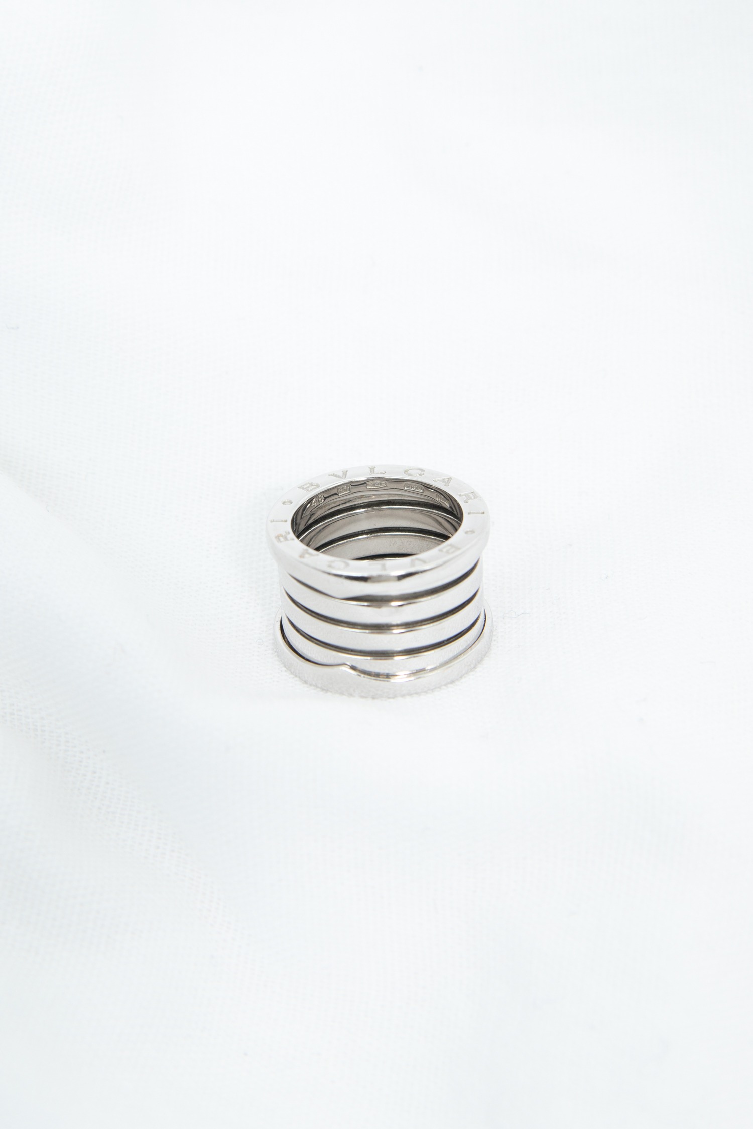 Bvlgari "B.zero1" 4-Band-Ring aus 18 Karat Weißgold