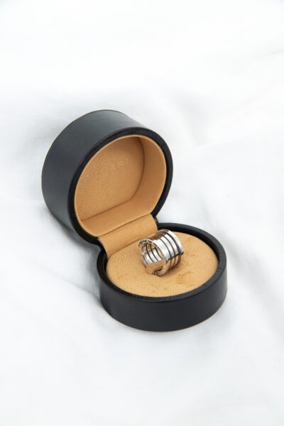Bvlgari "B.zero1" 4-Band-Ring aus 18 Karat Weißgold