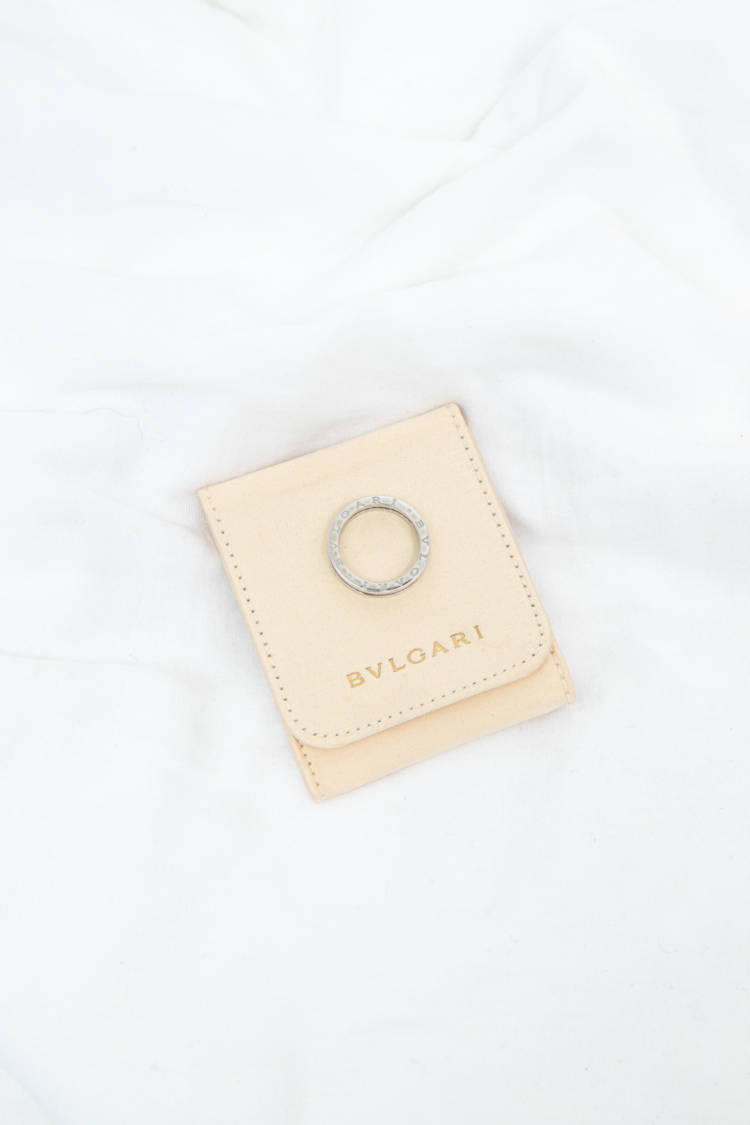 Bvlgari „B.zero1“ 1-Band-Pavé-Ring 18 Karat Weißgold
