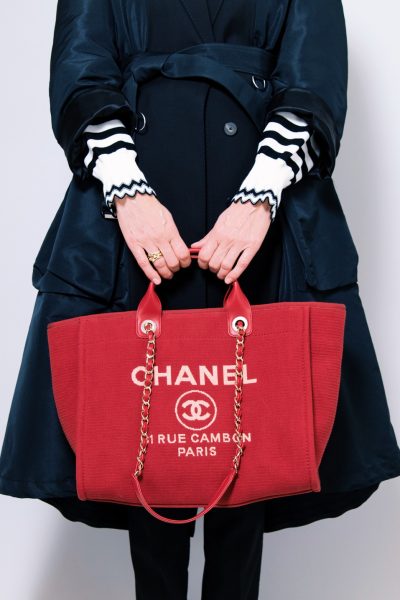 Chanel "Deauville" Tasche in Rot