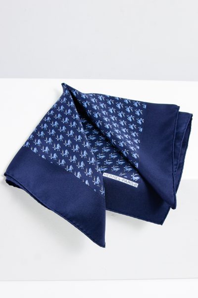 Hermès Einstecktuch in blau