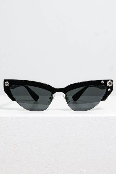 Miu Miu Cat-Eye Sonnenbrille mit Strassbesatz